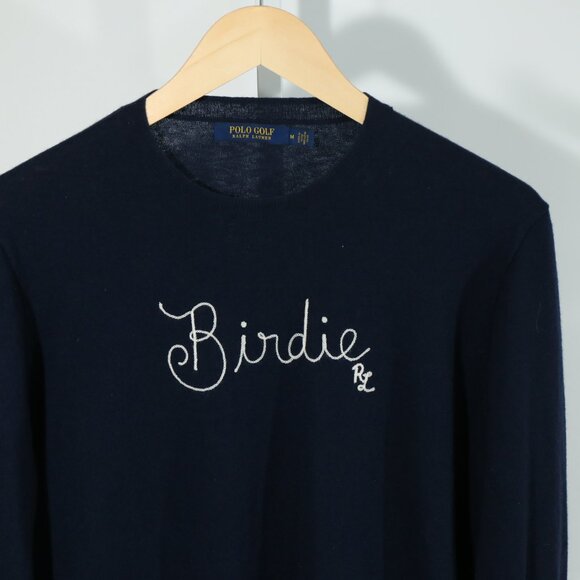 Polo Golf Ralph Lauren “Birdie” Cashmere Sweater Navy Preppy Luxury Golfcore (M) - Picture 3 of 8
